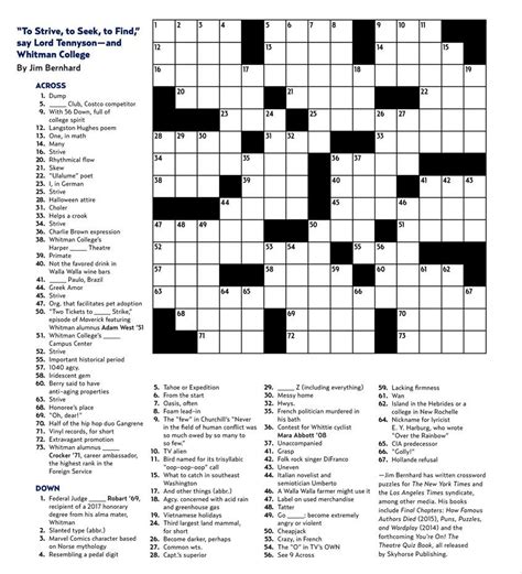 la times crossword puzzle|More.